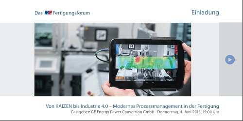 ME-Fertigungsforum: Von KAIZEN bis Industrie 4.0  - Modernes Prozessmanagement in der Fertigung