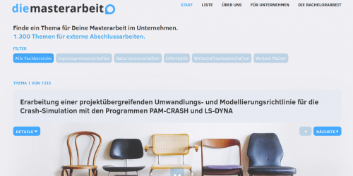 Wo Unternehmen und Studierende zusammenfinden: www.die-masterarbeit.de